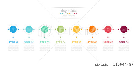 Infographic 8 options design elements for your business data. Vector Illustration. Infographic 8 options design elements for your business data. Vector Illustration. 116644487