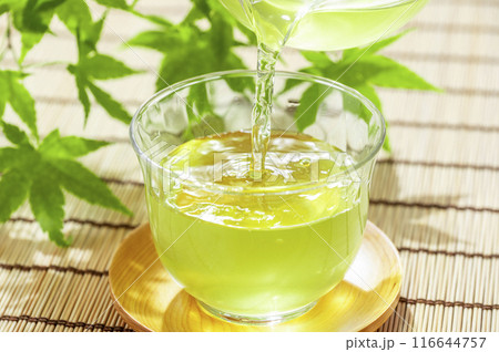 冷たい緑茶　緑茶　夏イメージ 116644757