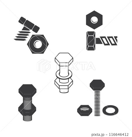 bolt and nut logo 116646412