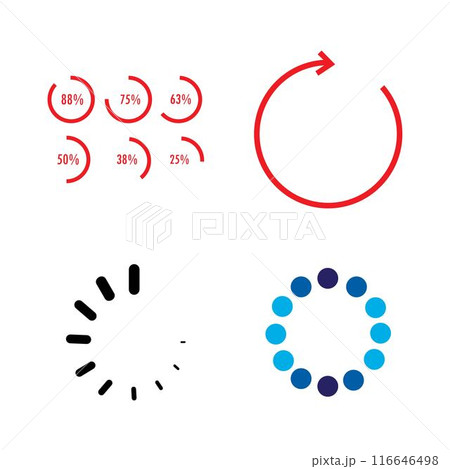 trendy loading logo 116646498