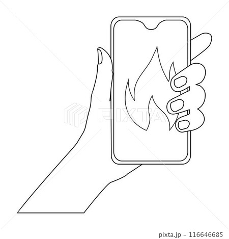 hand phone logo 116646685