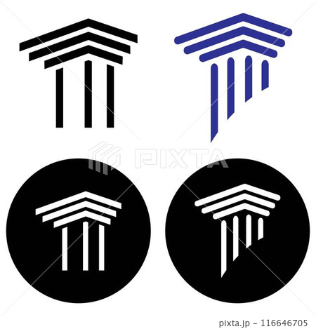 simple pillar logo 116646705