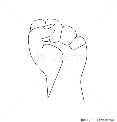 hand clenched logo hand clenched logo 116646708