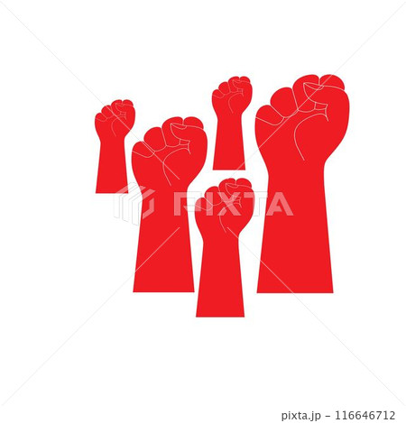 hand clenched logo hand clenched logo 116646712