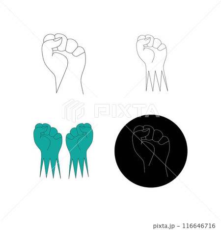 hand clenched logo hand clenched logo 116646716