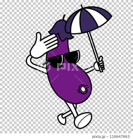 Parasol and eggplant 116647663