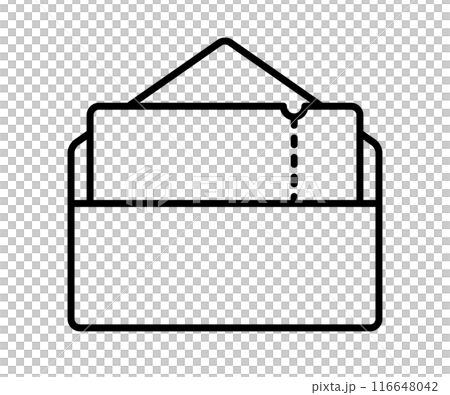 Icon illustration of a discount ticket in an envelope Icon illustration of a discount ticket in an envelope 116648042