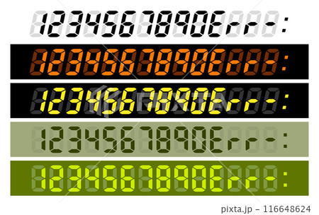 7セグメントのデジタル数字セット 116648624