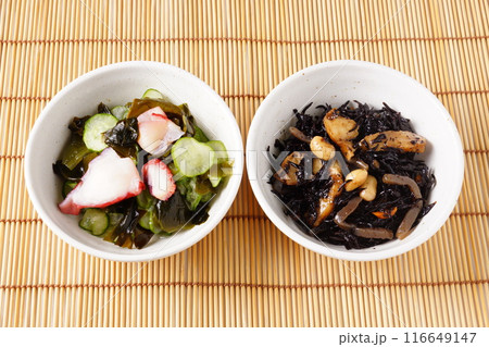 蛸の酢の物 ひじき煮 蛸の酢の物 ひじき煮 116649147