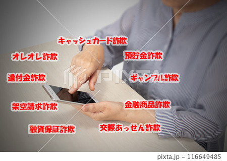 特殊詐欺のイメージ 特殊詐欺のイメージ 116649485