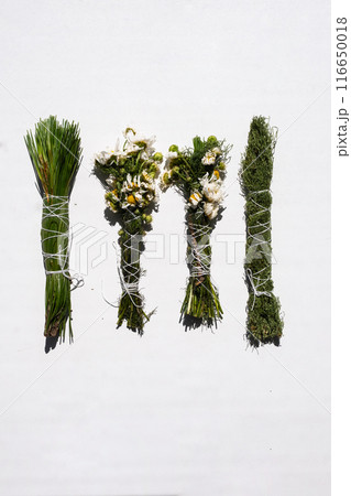 Smudge sticks dried for smoked home. 116650018