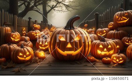 ハロウィンのカボチャ,Generative AI,AI画像 116650071