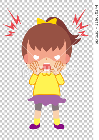 怒って大声で注意する可愛い女の子のイラスト 全身 白背景 クリップアート ベクター 怒って大声で注意する可愛い女の子のイラスト 全身 白背景 クリップアート ベクター 116650244