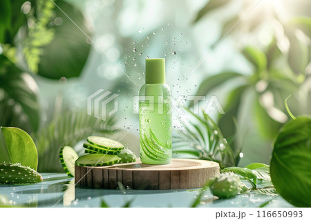 Refreshing Aloe Vera Serum Amidst Nature 116650993