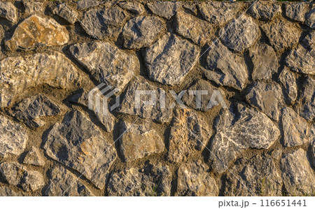 wall made of real stone as a background in the sun 8 116651441