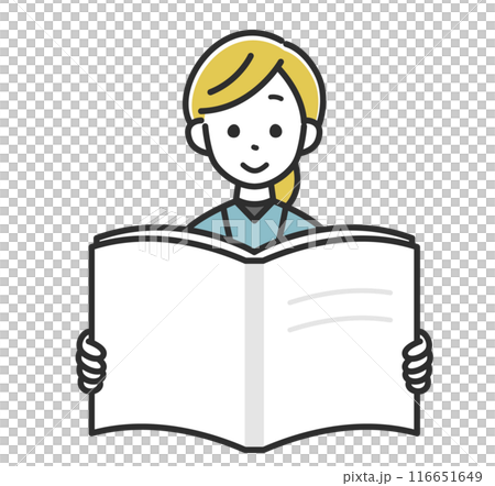 一個女人透過讀書學習的插圖 116651649