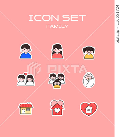 Simple line icon Family 116651724