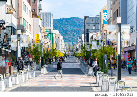 【奈良県】たくさんの人で賑わう奈良駅前の三条通り 116652012