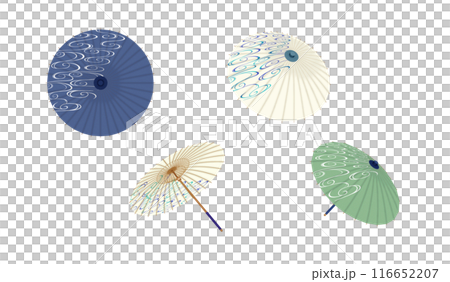 A Japanese umbrella featuring the traditional Japanese pattern of "flowing water" 116652207