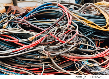 たくさんのリサイクルケーブル たくさんのリサイクルケーブル 116652392