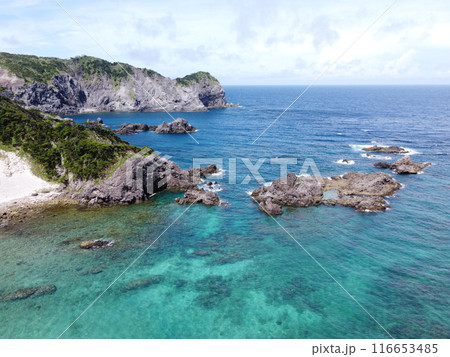 Oura Beach is located on the northeast coast of Shikinejima Island in Tokyo JAPAN and is a sandy and secluded place to relax Oura Beach is located on the northeast coast of Shikinejima Island in Tokyo JAPAN and is a sandy and secluded place to relax 116653485