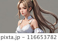 白いドレスを着た少女 116653782