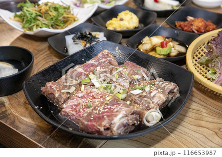 Korean bbq Marinated Grilled Beef Ribs Korean bbq Marinated Grilled Beef Ribs 116653987