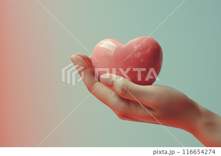 ハートを持つ手　AI生成画像 116654274