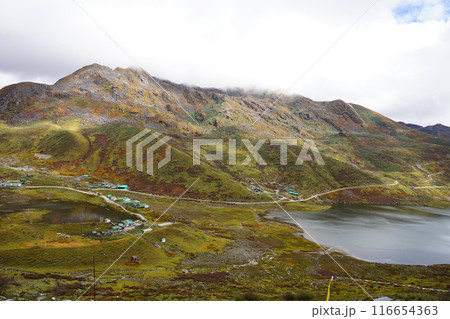 Elephant lake between mountain range in East Sikkim 116654363
