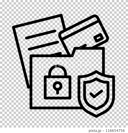 個人情報保護を表すアイコン。 116654756