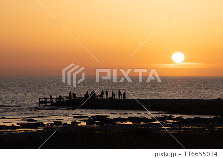 カスピ海の夕焼け 116655014