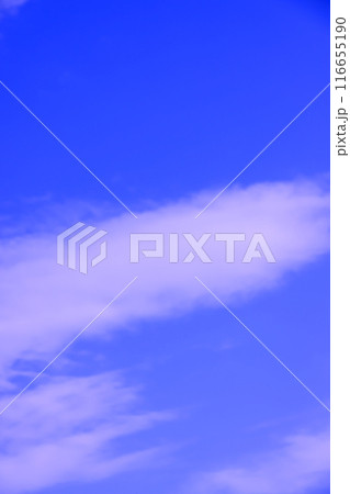 雲のある青空 (背景素材） 116655190