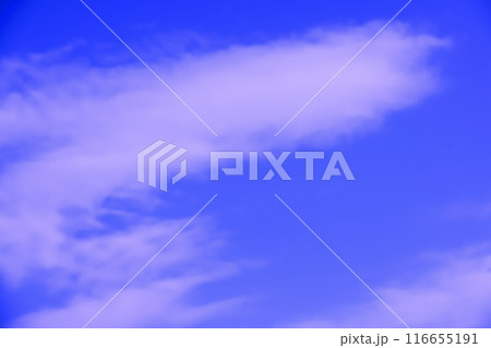 雲のある青空 (背景素材） 116655191