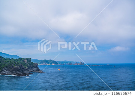 【静岡県】石廊崎の景観と観光船 116656674