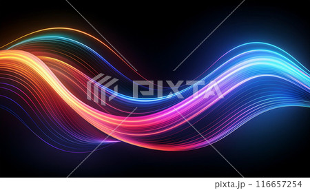 カラフルな色彩の曲線デザイン,Generative AI,AI画像 116657254