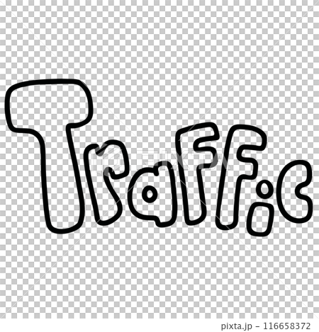 Hand drawn TRAFFIC letters outline for...のイラスト素材 [116658372] - PIXTA