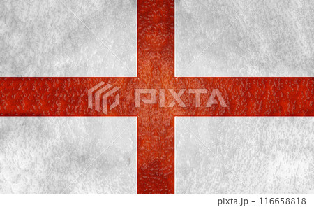 The flag of England with a rough textured surface 116658818