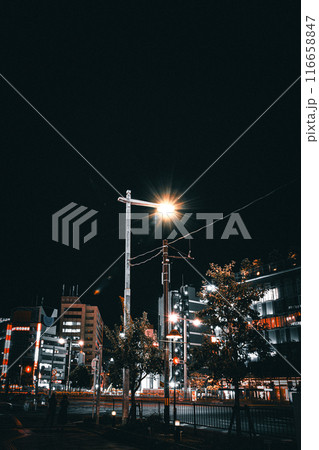 ライトアップされた夜の街 ライトアップされた夜の街 116658847