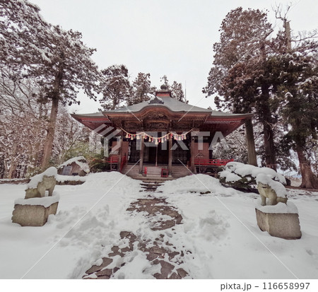 冬の奥州三十三観音大嶽山興福寺 116658997