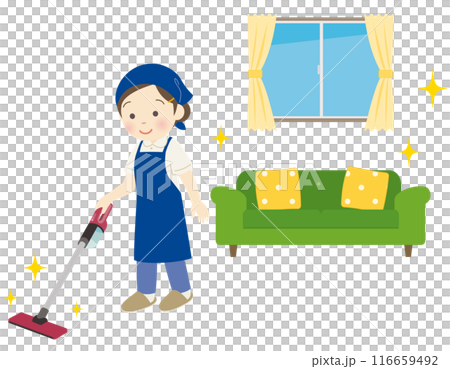 女員工作為管家打掃房間 116659492