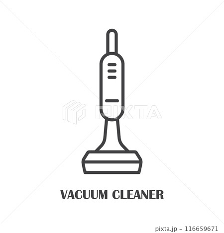 Vacuum cleaner icon in flat style. Equipment for house cleaning vector illustration on isolated background. Clean machine sign business concept. 116659671