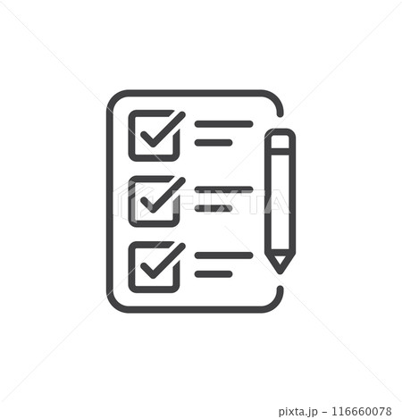 Clipboard with checklist icon in flat style. Planning and organization of work vector illustration on isolated background. Document sign business concept. Clipboard with checklist icon in flat style. Planning and organization of work vector illustration on isolated background. Document sign business concept. 116660078