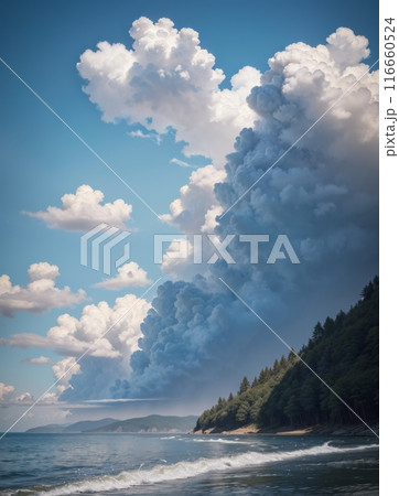 scenery057海に浮かぶ雲 116660524