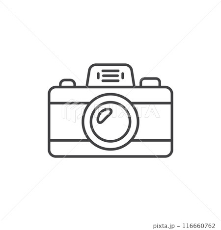 Camera icon in flat style. Photography vector illustration on isolated background. Photo sign business concept. Camera icon in flat style. Photography vector illustration on isolated background. Photo sign business concept. 116660762