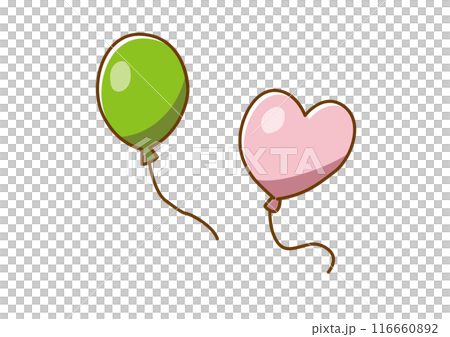 風船 手描き 風船 手描き 116660892