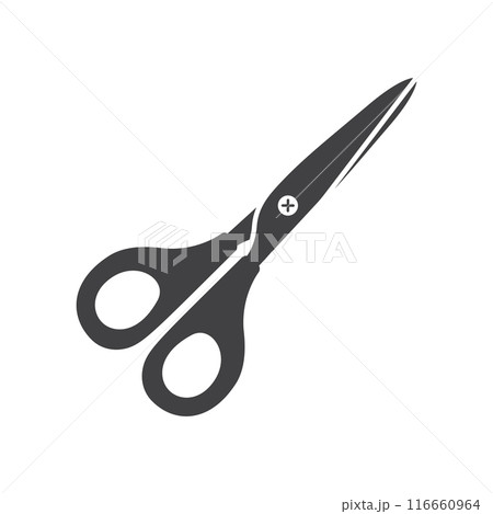 Scissor icon in flat style. Cutting hair equipment vector illustration on isolated background. Hairdressing sign business concept. 116660964