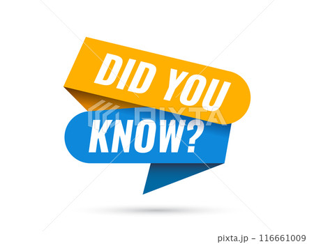Did you know icon in flat style. Banner interesting facts vector illustration on white isolated background. Explanation sign business concept. 116661009