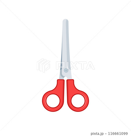 Scissor icon in flat style. Cutting hair equipment vector illustration on isolated background. Hairdressing sign business concept. Scissor icon in flat style. Cutting hair equipment vector illustration on isolated background. Hairdressing sign business concept. 116661099