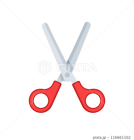 Scissor icon in flat style. Cutting hair equipment vector illustration on isolated background. Hairdressing sign business concept. Scissor icon in flat style. Cutting hair equipment vector illustration on isolated background. Hairdressing sign business concept. 116661102
