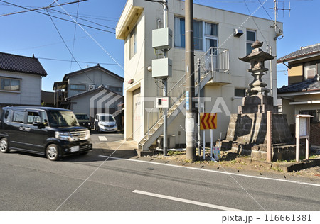 中山道深谷宿：旧深谷宿常夜灯(西)　深谷市田所町 116661381